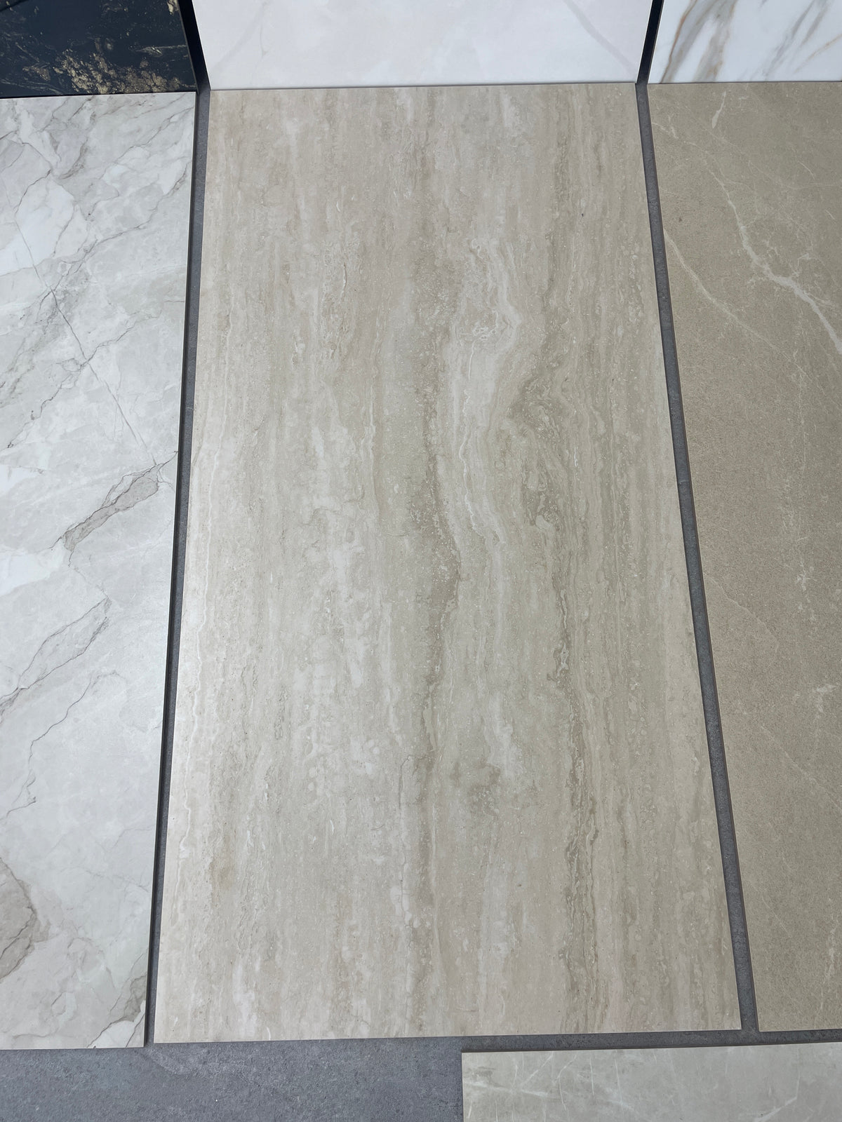 Carrelage effet travertin MINERAL CLASSIC l.60 x L.120 cm Mat LIMCARO - photo réelle 1