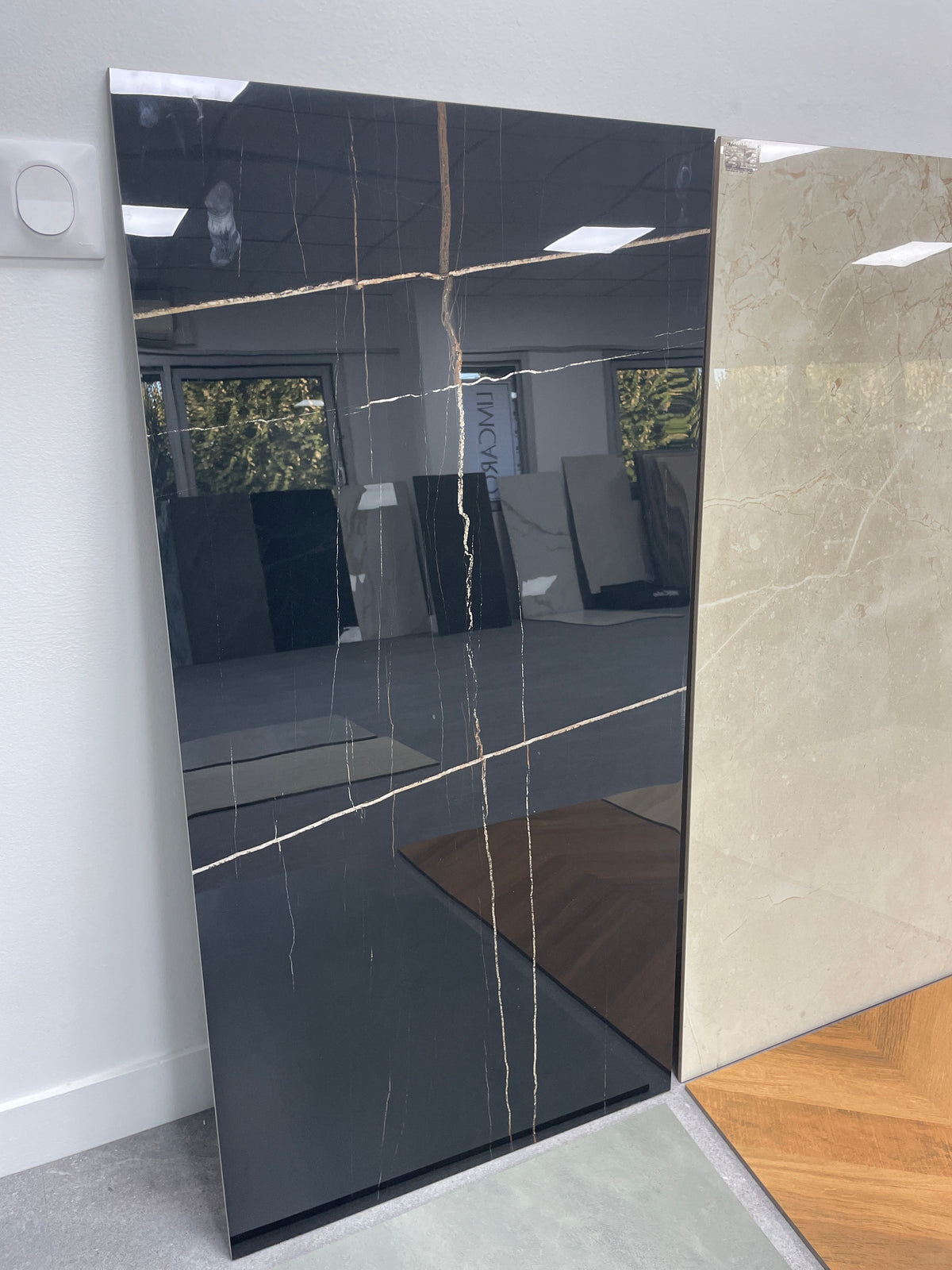 Carrelage sol / mur effet marbre ELEGANCE BLACK l.60 x L.120 cm Brillant LIMCARO - photo réelle 1