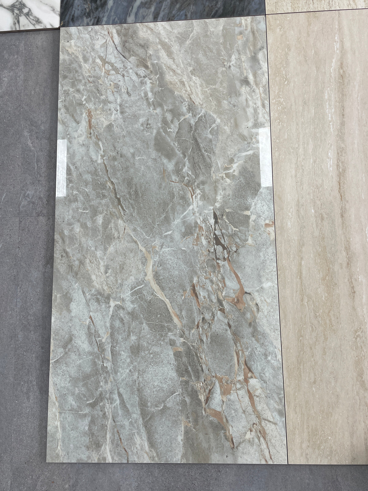 Carrelage sol / mur effet marbre SARRANCOLIN LIGHT l.60 x L.120 cm Brillant LIMCARO - photo réelle 1