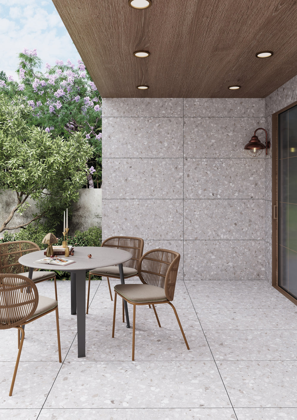 Carrelage sol/mur effet terrazzo CHALKY l.60 x L.120 cm Mat LIMCARO
