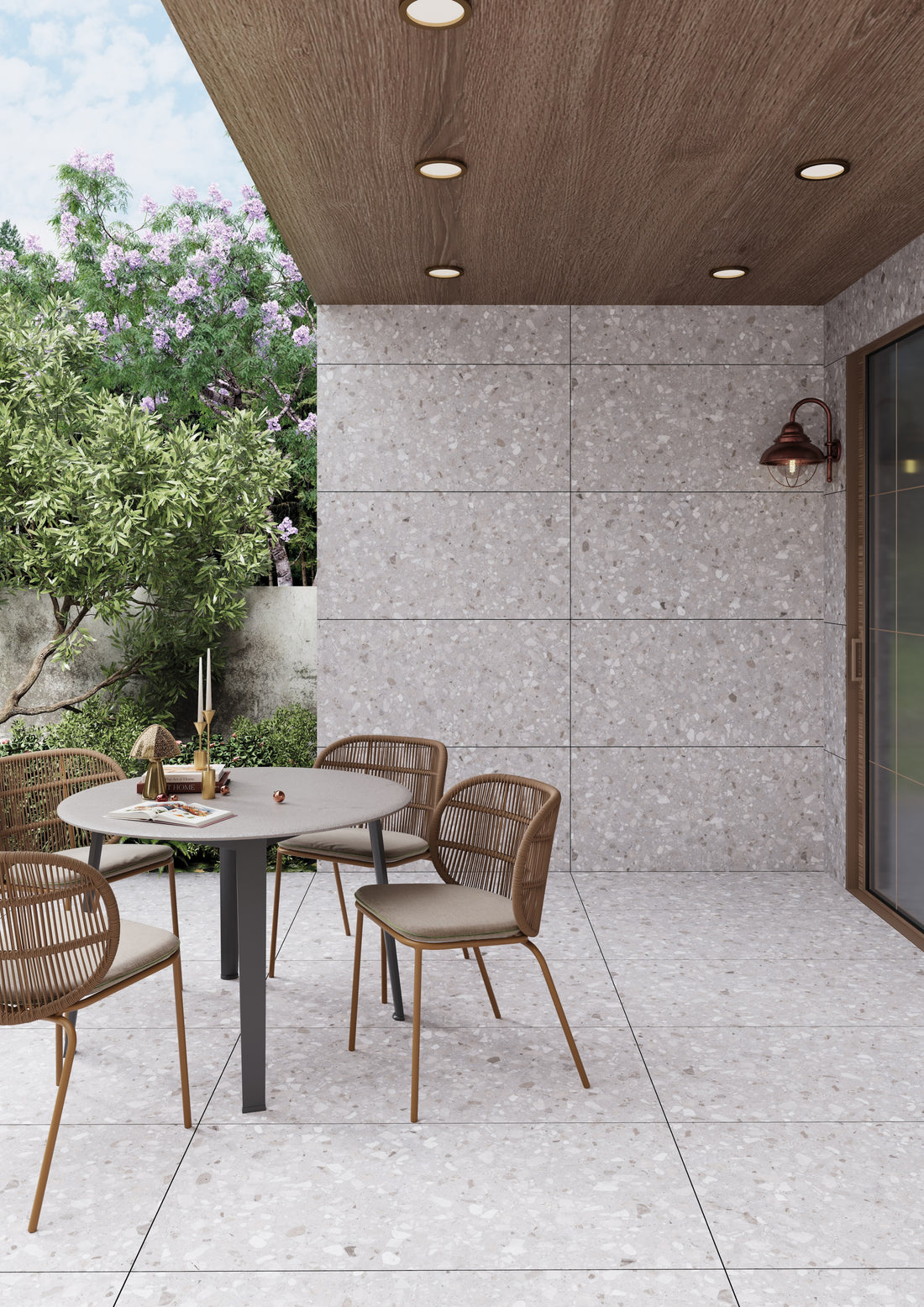 Carrelage sol/mur effet terrazzo CHALKY l.60 x L.120 cm Mat LIMCARO