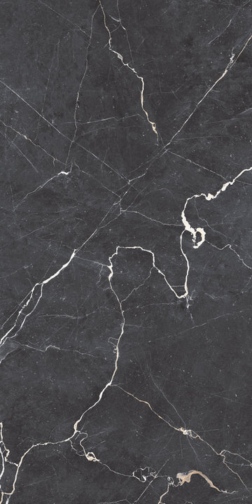 Carrelage sol / mur effet marbre DRAPE NERO  l.60 x L.120 cm Mat LIMCARO