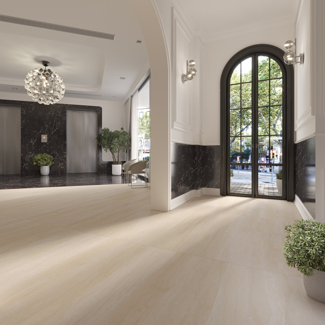 Carrelage effet travertin Mineral Classic l.60 x L.120 cm Mat LIMCARO