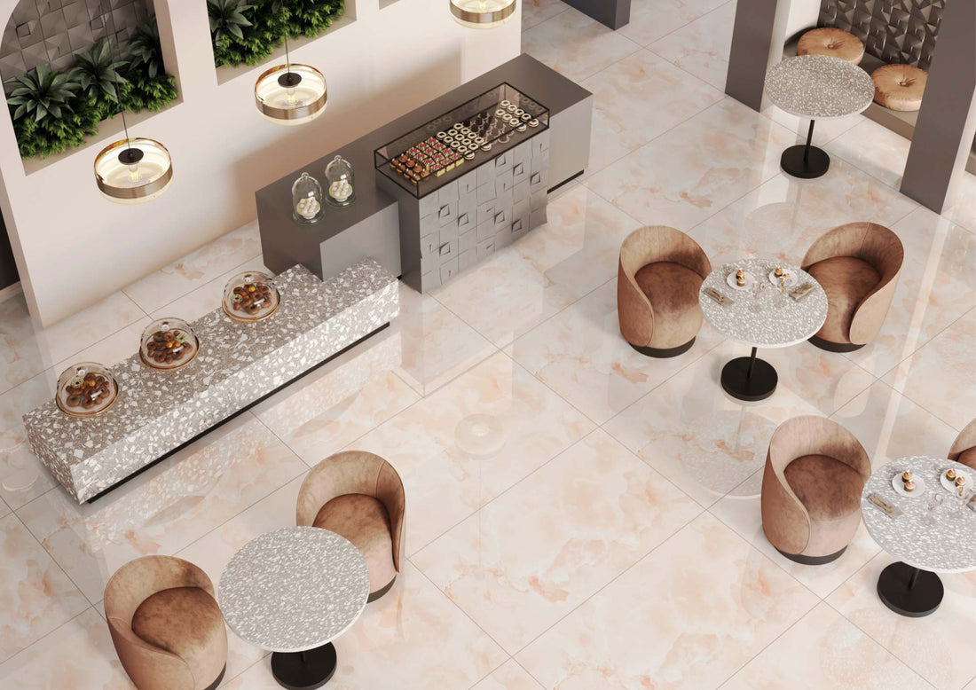 Carrelage sol / mur effet marbre ONYX LIMESTONE l.60 x L.120 cm Brillant LIMCARO