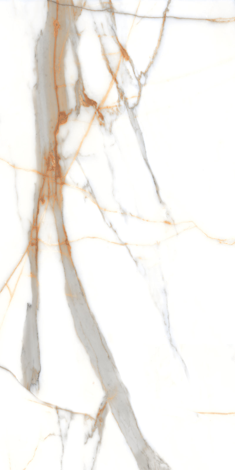 Carrelage sol / mur effet marbre VOLGA STATUARIO l.60 x L.120 cm Brillant LIMCARO