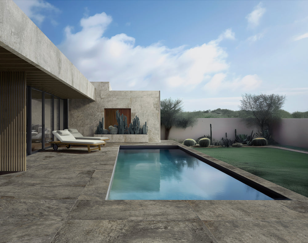 Carrelage sol / mur effet pierre ANETO STONE l.60 x L.120 cm Mat R11 LIMCARO