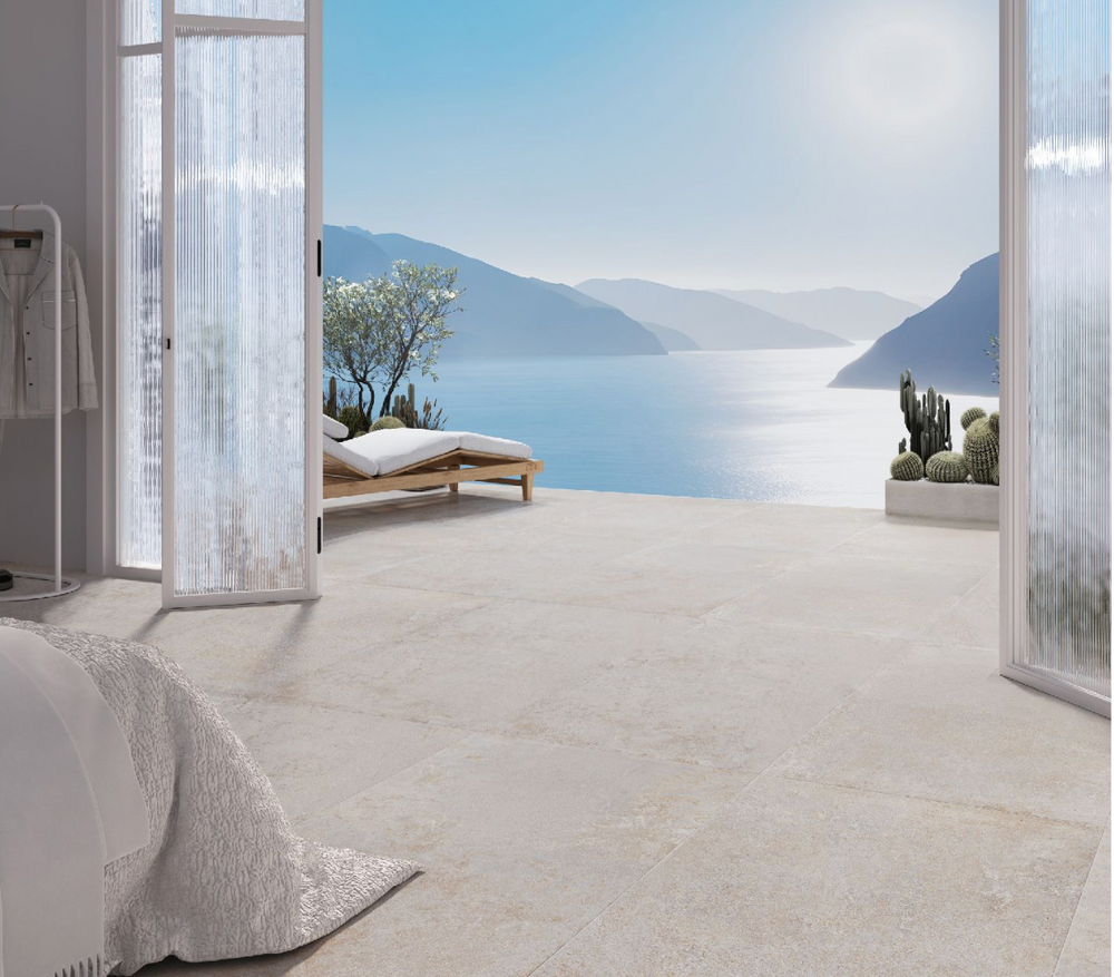 Carrelage sol / mur effet pierre BARDENAS BONE l.60 x L.120 cm Mat LIMCARO