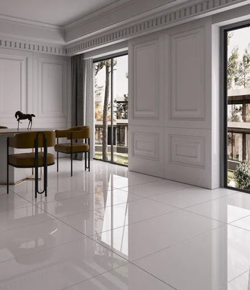 Carrelage mur effet lisse blanc BRILLO l.30 x L.60 cm Brillant LIMCARO - LIMCARO FRANCE