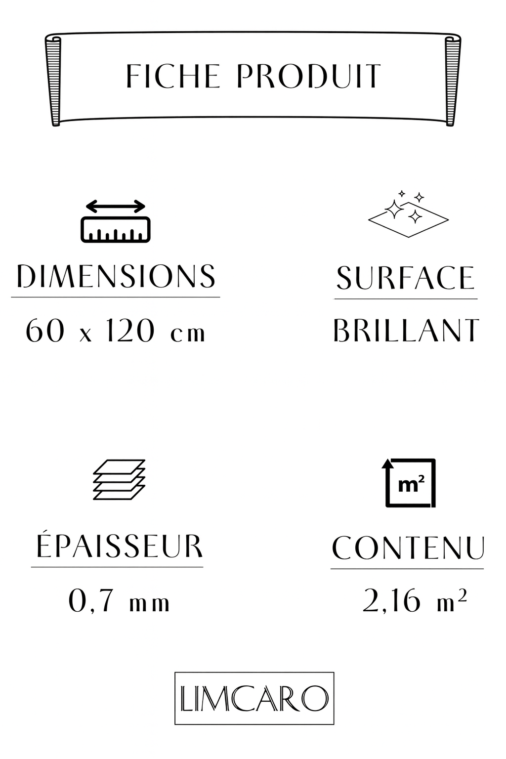 Carrelage sol/mur effet marbre Full Lappato PULPIS GREY l.60 x L.120 x 0,7 cm LIMCARO (paquet de 2.16 m2) - LIMCARO FRANCE