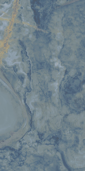 Carrelage sol / mur effet marbre ONI POLISHED BLUE l.60X L.120 cm GLOSSY LIMCARO - LIMCARO FRANCE