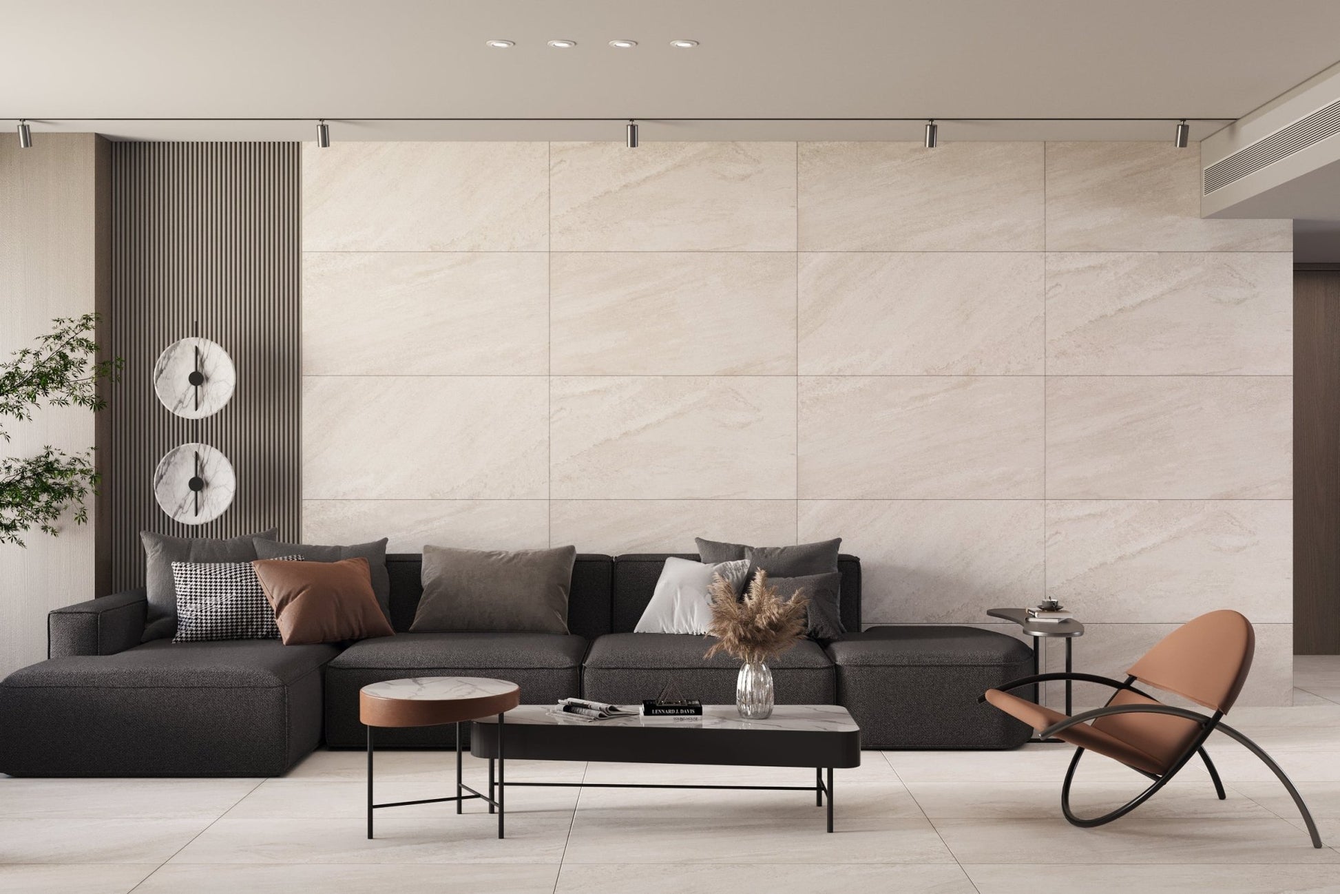 Carrelage sol / mur effet OMEGA WARM l.60X L.120 cm Mat LIMCARO - LIMCARO FRANCE