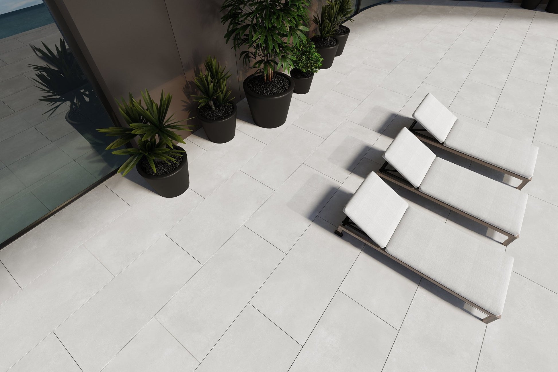 Carrelage sol/mur effet béton Mat LUNA OFF WHITE l.60 x L.120 x 0,7 cm LIMCARO (paquet de 2.16 m2) - LIMCARO FRANCE