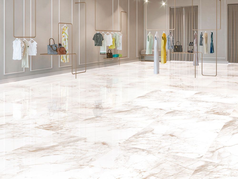 Carrelage sol/mur effet marbre Full Lappato CALACATTA GOLDIE l.60 x L.120 x 0,7 cm LIMCARO (paquet de 2.16 m2) - LIMCARO FRANCE