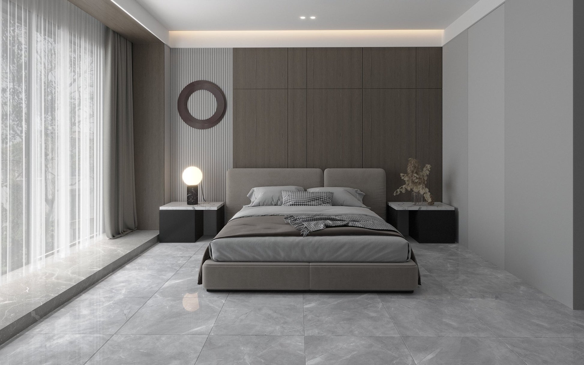 Carrelage sol/mur effet marbre Full Lappato PULPIS GREY l.60 x L.120 x 0,7 cm LIMCARO (paquet de 2.16 m2) - LIMCARO FRANCE