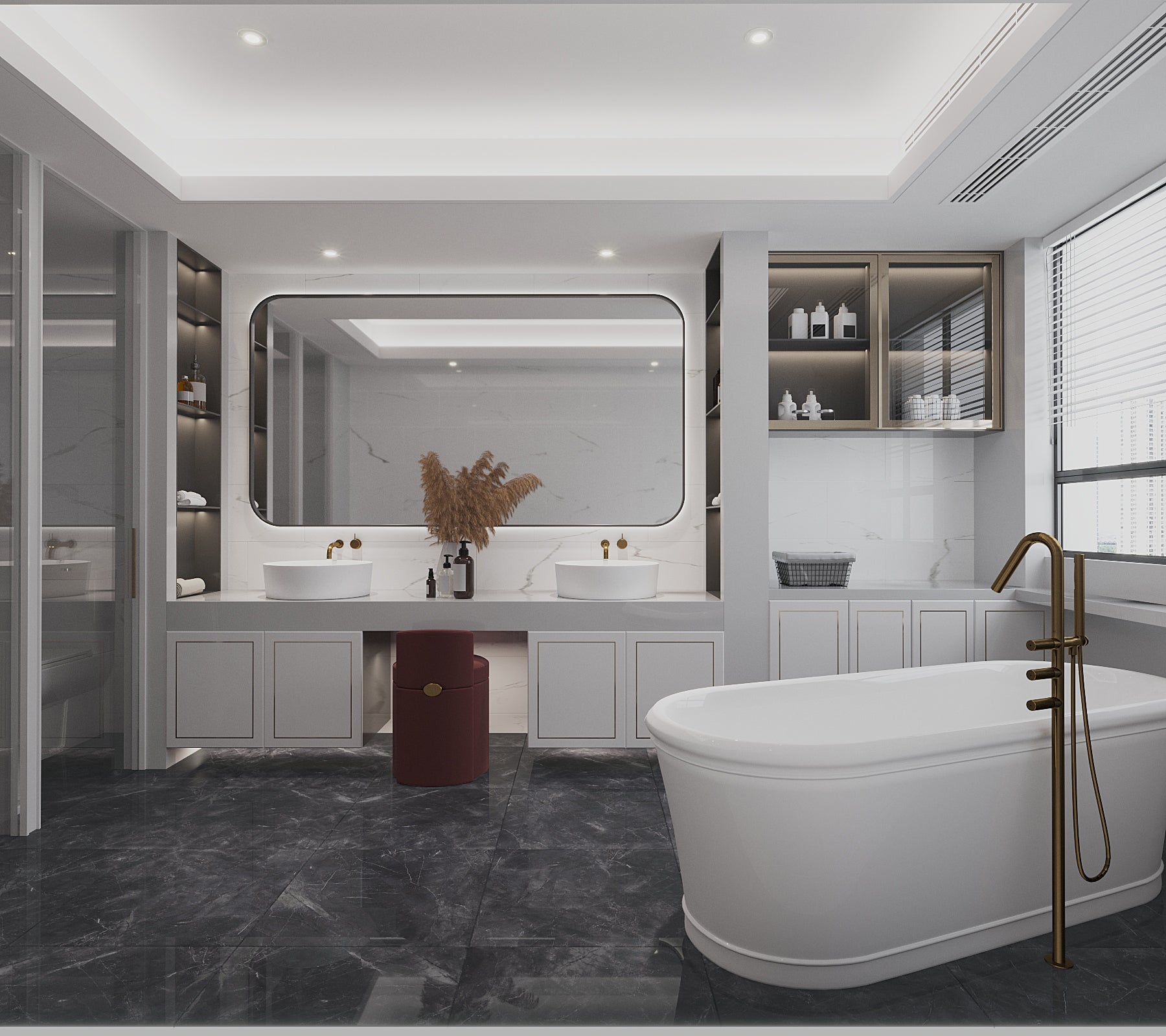 Carrelage sol/mur effet marbre Full Lappato PULPIS NERO l.60 x L.120 x 0,7 cm LIMCARO(paquet de 2.16 m2) - LIMCARO FRANCE