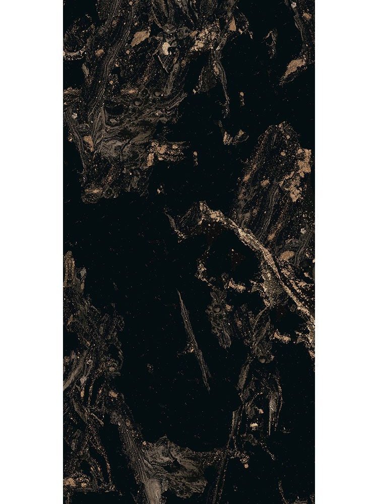 Carrelage sol/mur effet marbre noir doré MAGNIFIQUE BLACK l.60 x L.120 x 0,7 cm Full Lappato LIMCARO(paquet de 2.16 m2) - LIMCARO FRANCE