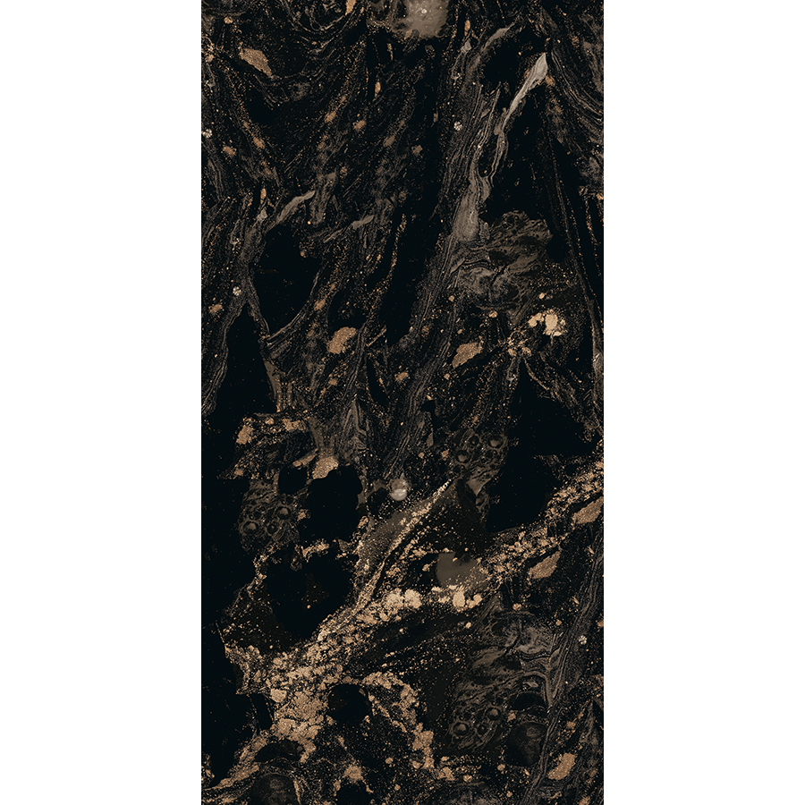 Carrelage sol/mur effet marbre noir doré MAGNIFIQUE BLACK l.60 x L.120 x 0,7 cm Full Lappato LIMCARO(paquet de 2.16 m2) - LIMCARO FRANCE