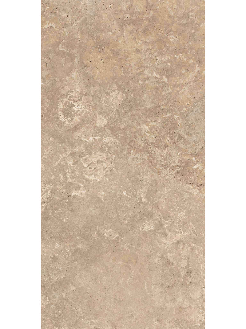Carrelage sol / mur effet travertin CREMA TRAVERTINO l.60 x L.120 cm Mat LIMCARO