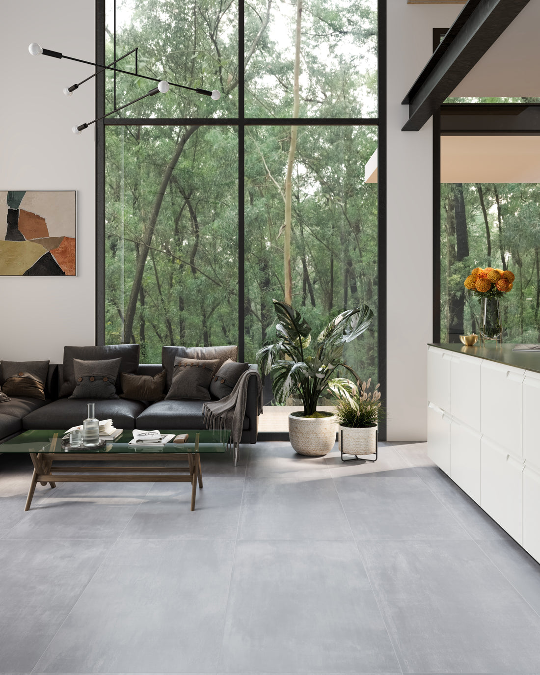 Carrelage sol / mur effet béton SOUL GREY  l.60 x L.120 cm Mat LIMCARO